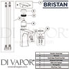 Bristan Hourglass 1 Hole Bath Filler Tap Spares
